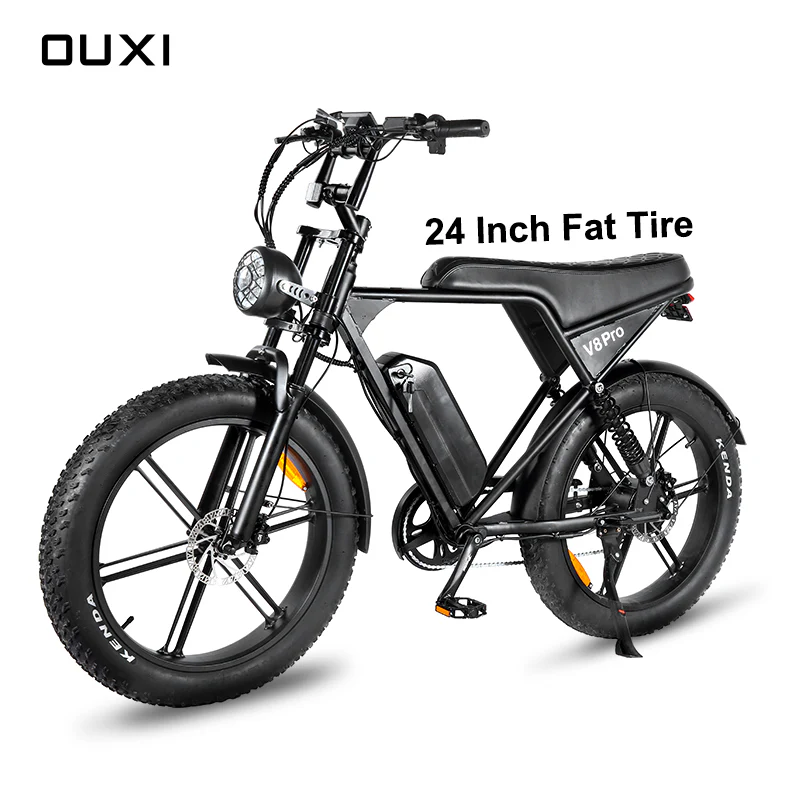 OUXI V8 Pro Fatbike - 24 Inch Banden, Groot Vernieuwd Scherm met NFC