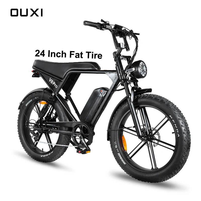 OUXI V8 Pro Fatbike - 24 Inch Banden, Groot Vernieuwd Scherm met NFC