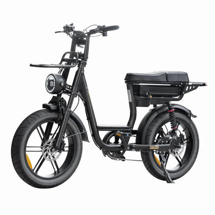 V20 Comfort 2026 edition dames fatbike nu inclusief gratis achterzitje en wielslot!