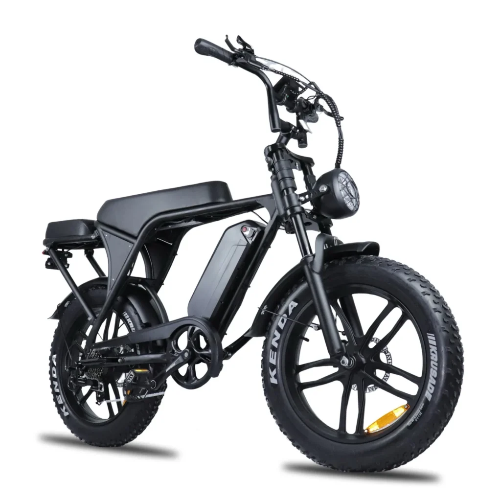 OUXI V8 5.0 2025 Edition fatbike inclusief gratis alarm , achterzitje en voetsteuntjes en tas en pomp