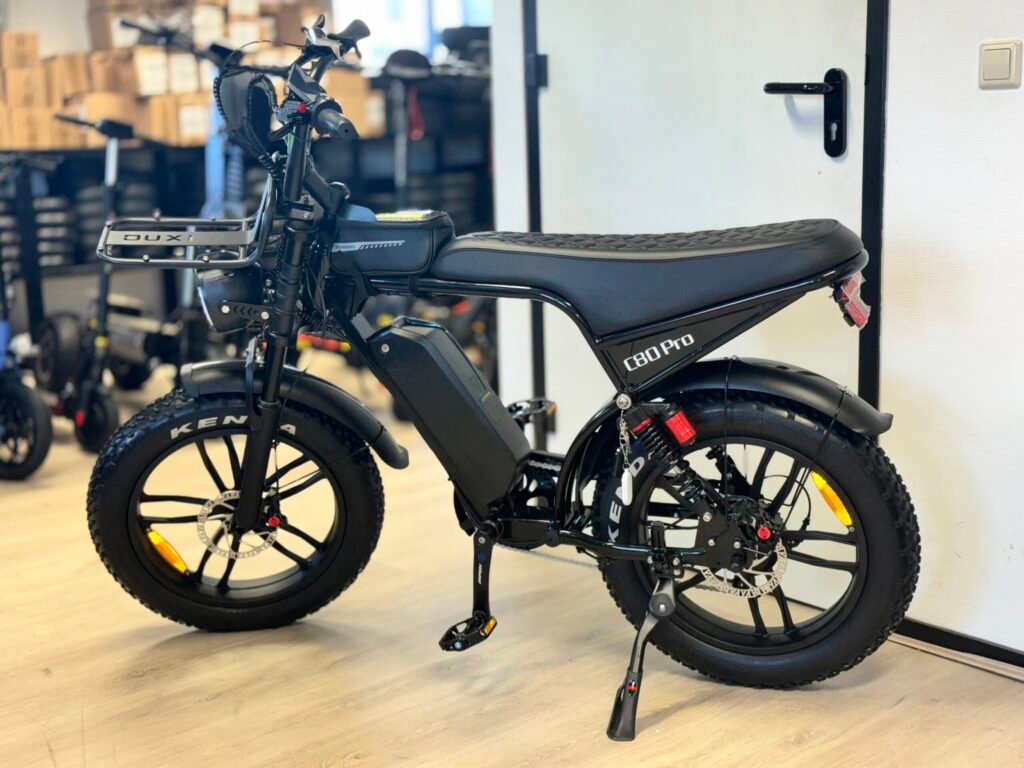 OUXI C80 PRO 2026 Edition E-bike, fatbike inclusief gratis alarm , Voorrekje, voetsteuntjes, tas en pomp