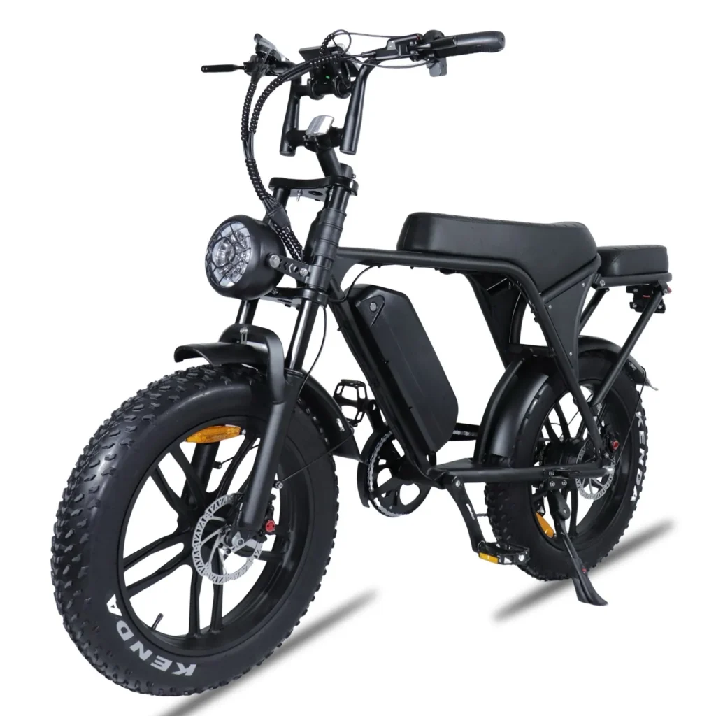 OUXI V8 5.0 2025 Edition fatbike inclusief gratis alarm , achterzitje en voetsteuntjes en tas en pomp