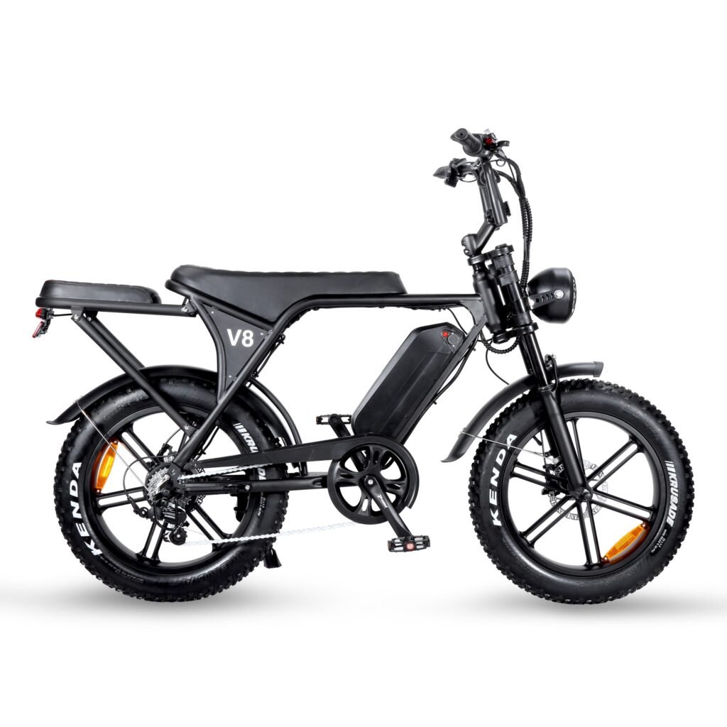 Ouxi V8 3.0 E-bike inclusief gratis alarm, achterzitje en voetsteuntjes