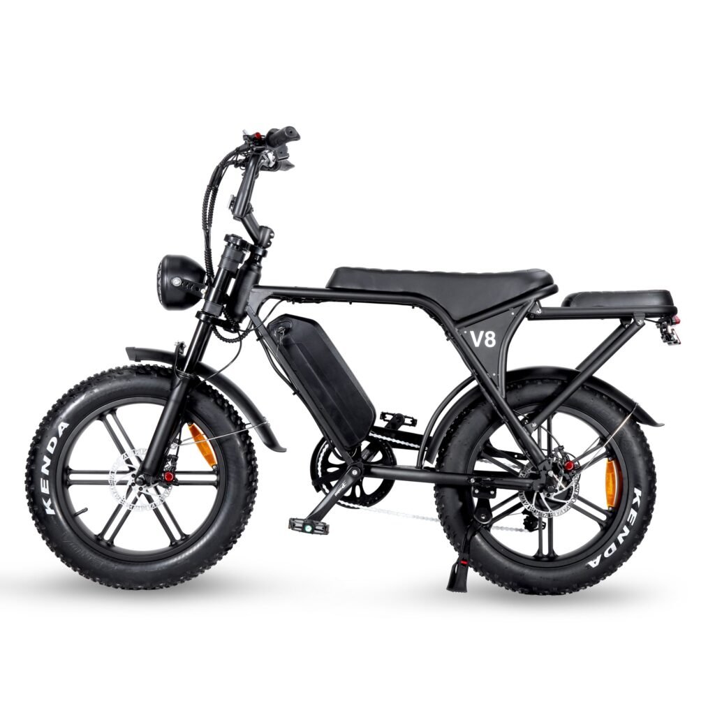 Ouxi V8 3.0 E-bike inclusief gratis alarm, achterzitje en voetsteuntjes