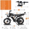 X80 PRO 2026 Edition  fatbike inclusief gratis achterzitje en voetsteuntjes en tas en voorrekje met Slim alarmsysteem en geïntegreerde GPS-tracking