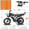 X80 PRO 2026 Edition  fatbike inclusief gratis achterzitje en voetsteuntjes en tas en voorrekje met Slim alarmsysteem en geïntegreerde GPS-tracking