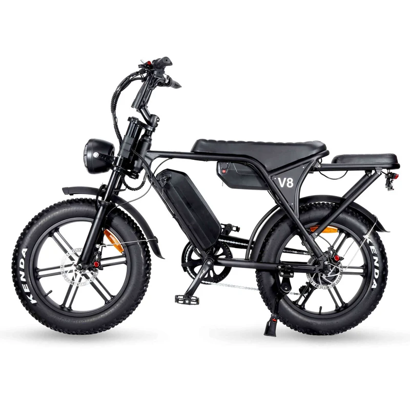Ouxi V8 Max Family Bike 2026 Special Edition - Dubbele Accu, Inclusief Voor- en Achter Kinderzitje & Windscherm