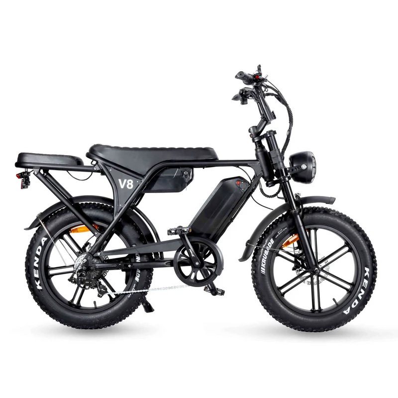 Ouxi V8 Max Family Bike 2026 Special Edition - Dubbele Accu, Inclusief Voor- en Achter Kinderzitje & Windscherm