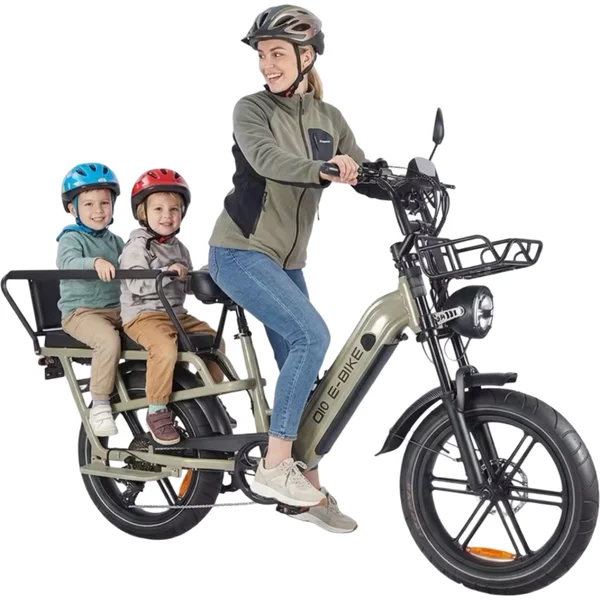 Ouxi Q10 2026 Family Edition Opvouwbare Fatbike - Inclusief Gratis Voorrekje & Kindveiligheidshek met Zitkussens